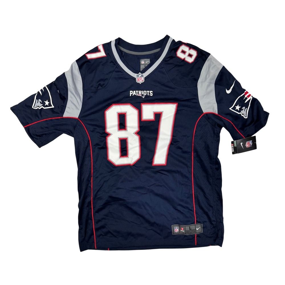 Nike New England Patriots Rob Gronkowski #87‎ NFL Jersey Mens Large Navy
